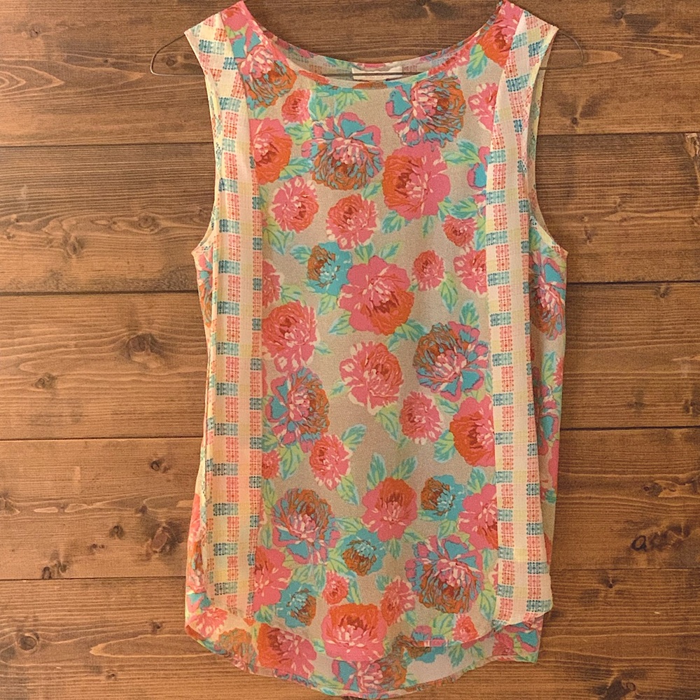 Silk floral blouse